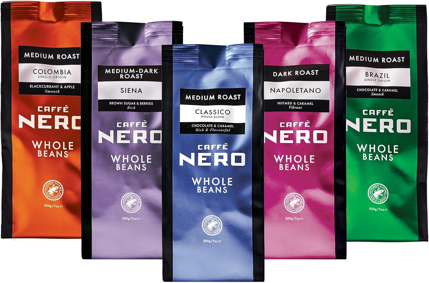 Caffè Nero Discovery Gift Box Selection Pack 1Kg - Specialty Coffee Beans 5 X 200G