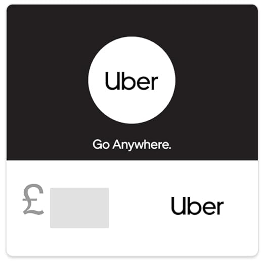 Uber Gift Card - Uk Redemption Via Email - No Fees Or Expiration