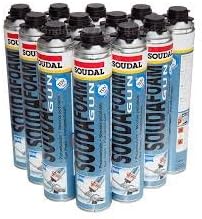 Soudal Expanding Foam Filler Gun Grade, 12 X 750Ml Units