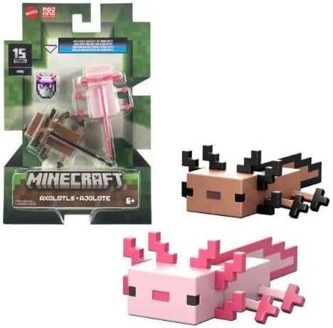 Minecraft Axolotls Action Figures 15 Years Collectible Set