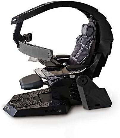 Generic Ergonomic Gaming Chair With Adjustable Angle Racing Simulator Cockpit Massage And Heat Function Gvthqhfeb-Blackone-Size