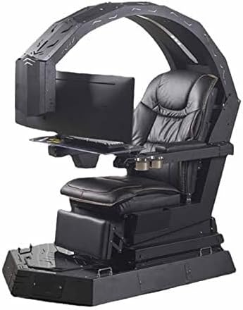 Generic Gvthqtbte-Black-Size Ergonomic Gaming Chair With Massage Function And Adjustable Lumbar Support