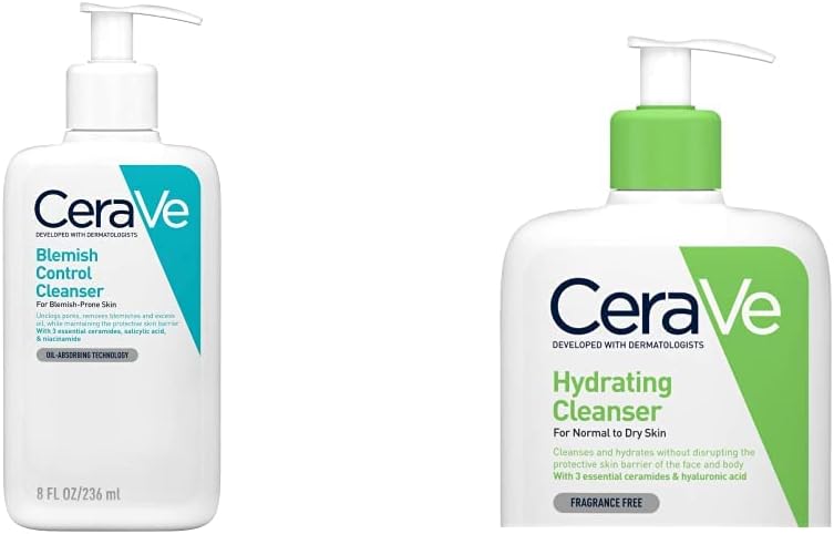 Cerave Blemish Control Face Cleanser & Hydrating Cleanser 236Ml
