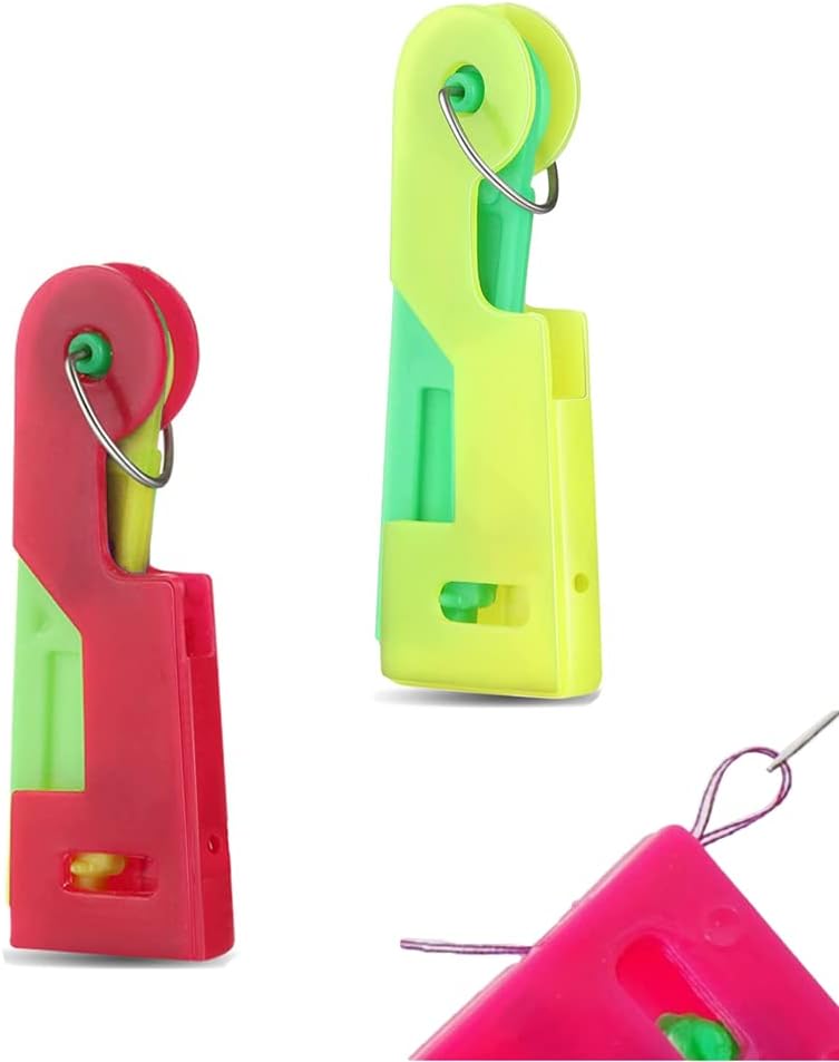 Cclkhy 2 Piece Needle Threader Set - Compact Sewing Tool For Hand & Machine Needles