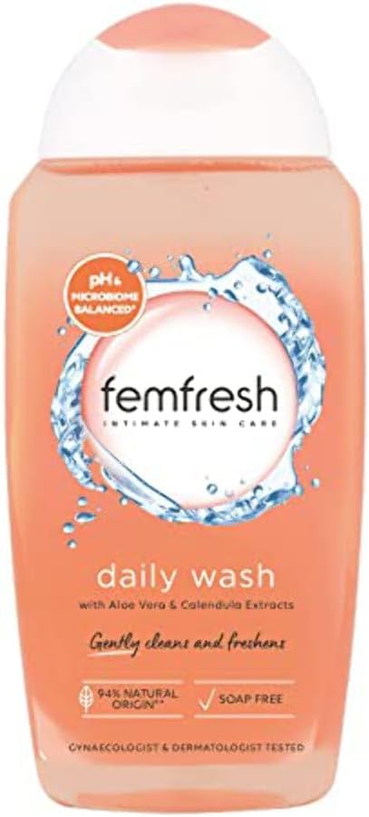 Femfresh Intimate Wash 250Ml - Ph-Balanced Daily Cleanser With Aloe Vera & Calendula
