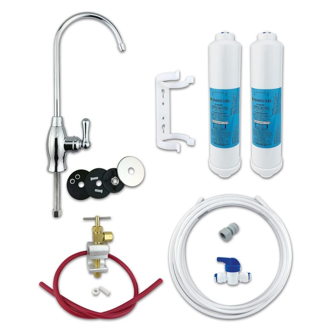 Finerfilters Classic Ff-6010Pf Under Sink Drinking Water Filter Kit System With Chrome Lever Tap