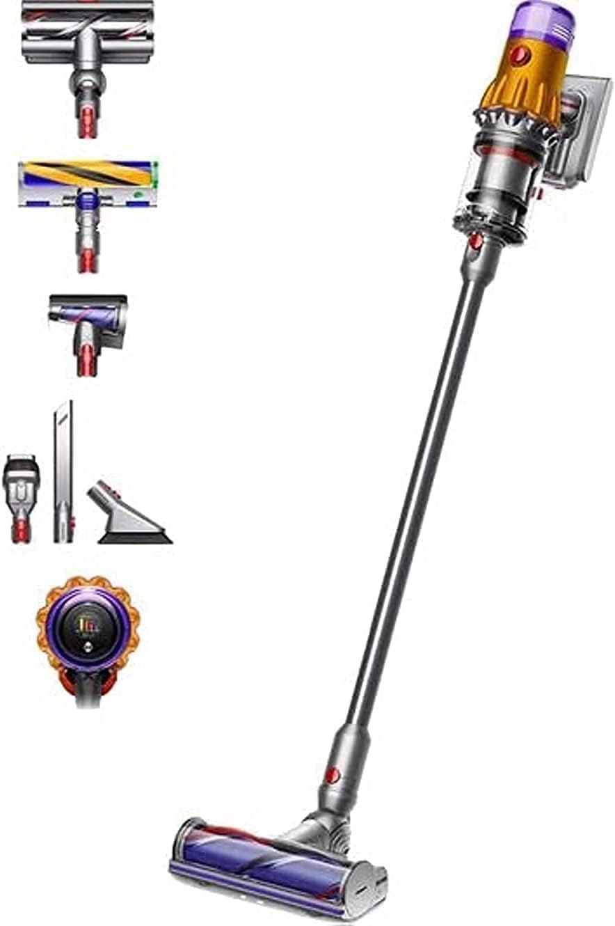 Dyson V12 Detect Slim Absolute Vacuum Cleaner - Yellow & Nickel