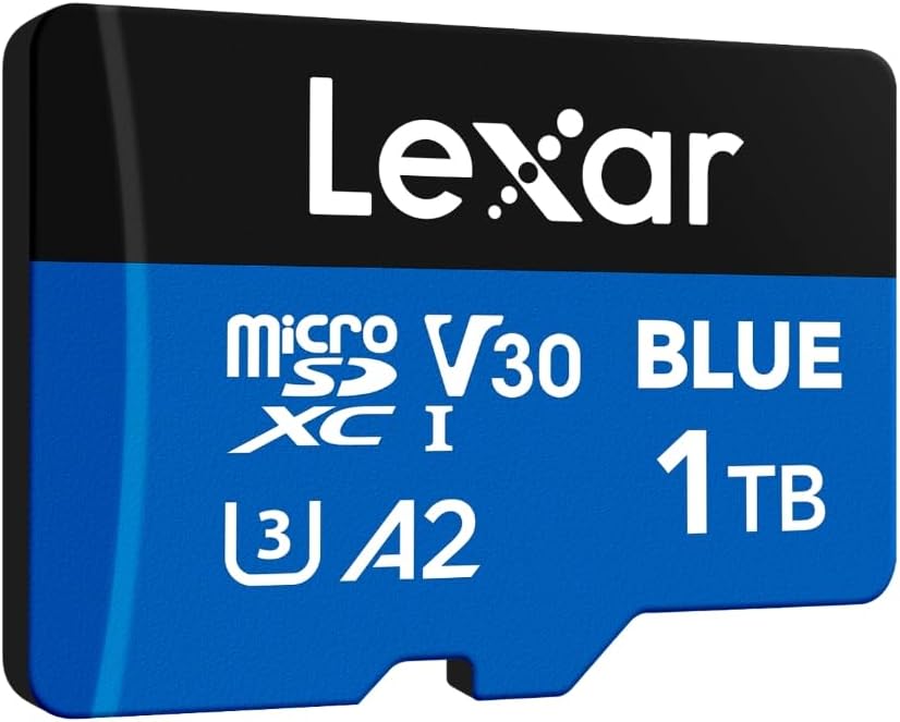 Lexar Blue 1Tb Micro Sd Card, Uhs-I, Class 10, Up To 160Mb/S Read Speed