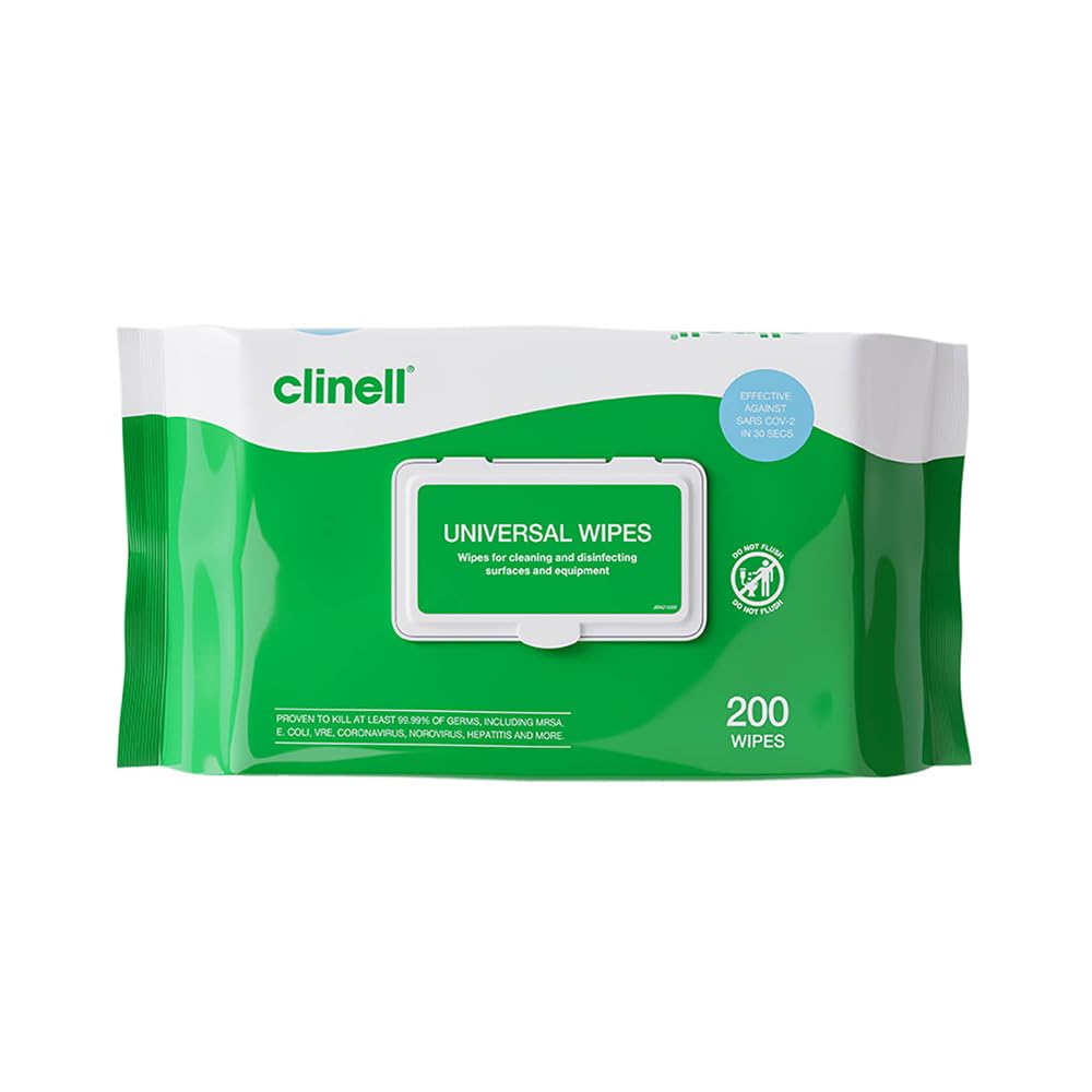 Clinell Universal Cleaning And Disinfectant Wipes - Pack Of 200 Wipes, Bcw200 Model