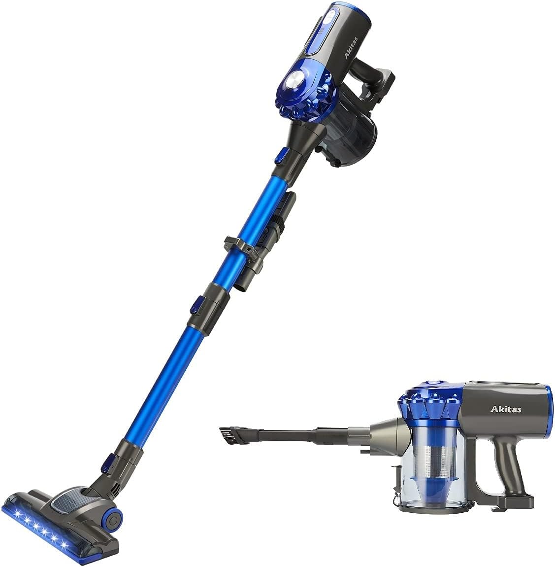 Akitas Akv8 Cordless Vacuum Cleaner, 22.2V Lightweight Handheld Stick With Rechargeable Lithium Battery