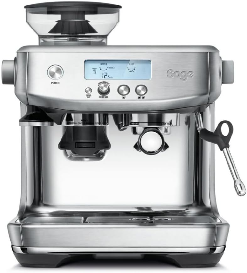 Sage The Barista Pro Ses878Bss Bean To Cup Coffee Machine With Grinder And Milk Frother, Brushed Stainless Steel