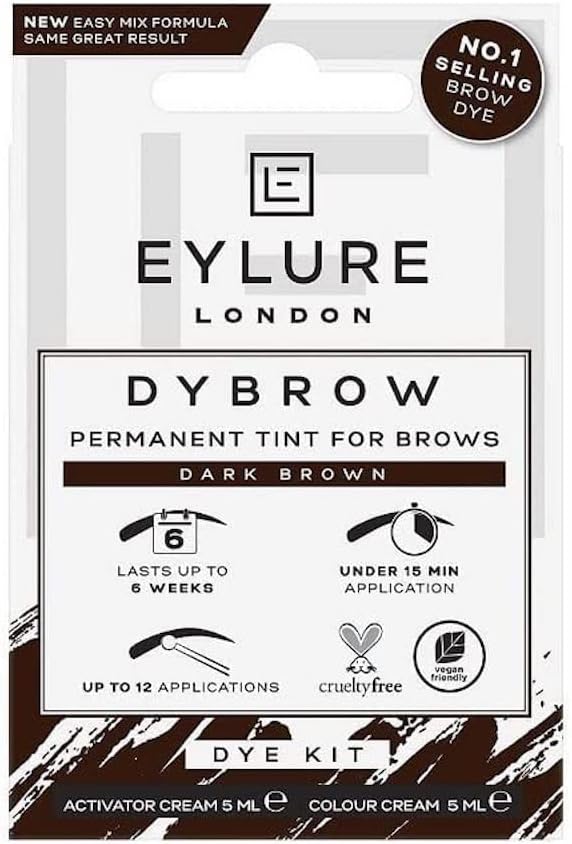 Eylure Dybrow Permanent Tint For Brows Dye Kit - Dark Brown