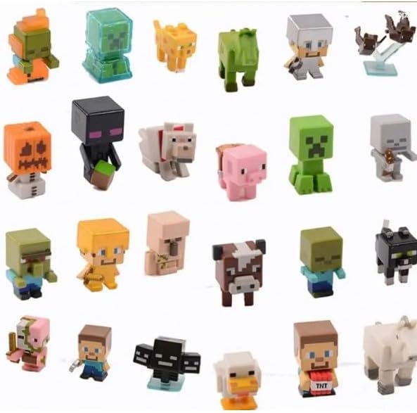 Resteq Set Of 12 Minecraft Inspired Mini Pvc Figures - Model C6Djg8S53Z