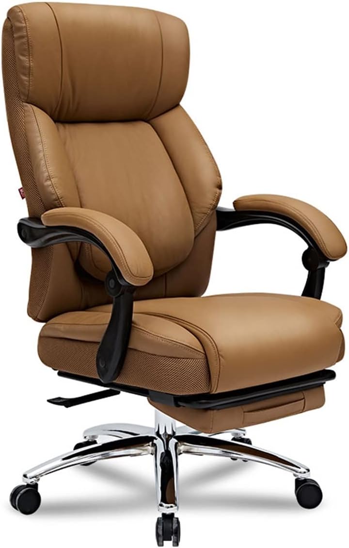 Gfffffjjjjjjjjjjj Home Office Desk Chair Executive Computer Gaming Chair With Footrest Brown