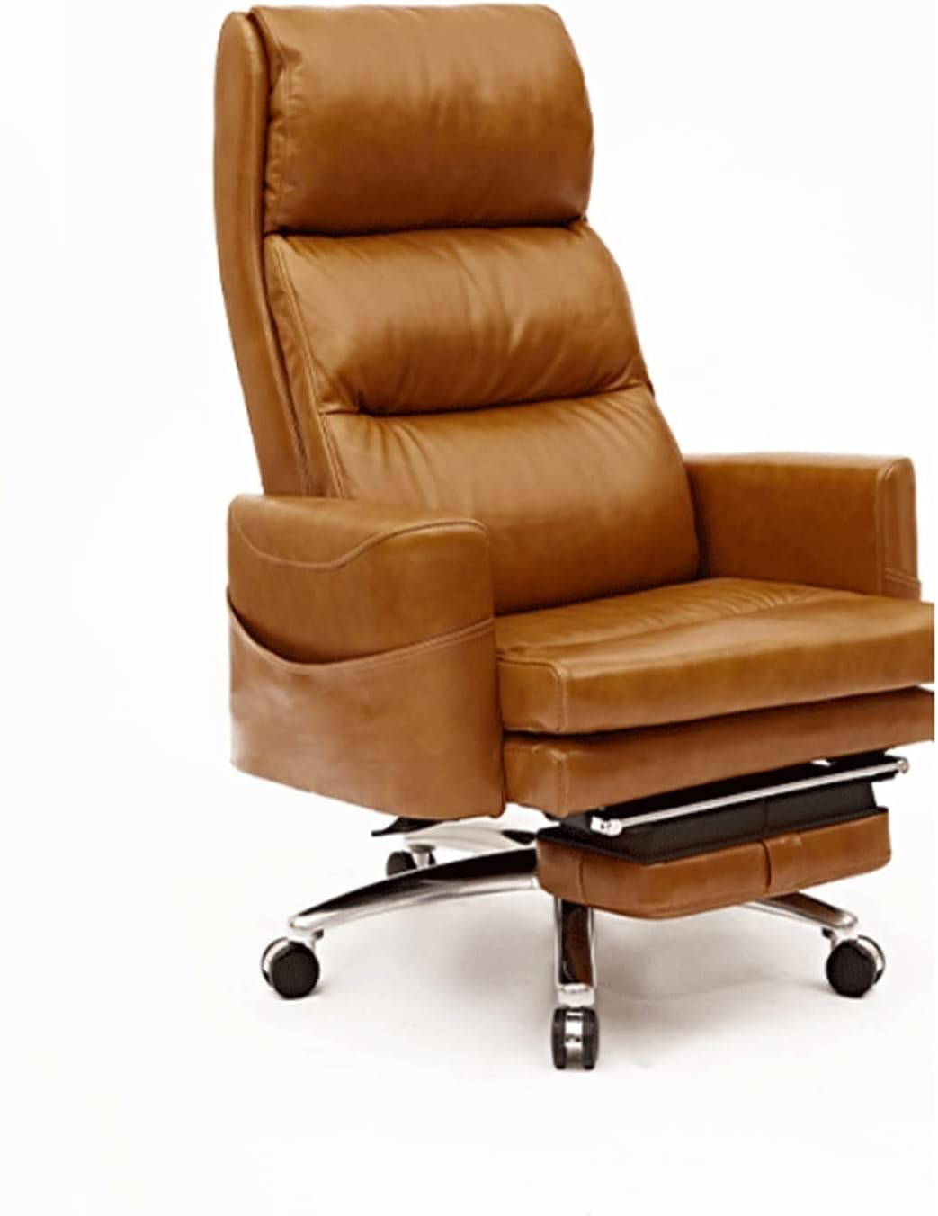 Gffffffjjjjjjjjjjj Managerial Executive Chair With Cowhide Seat And Adjustable Height