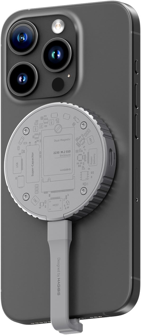 Hagibis Magnetic M.2 2230 Nvme Ssd Enclosure For Iphone 15 Pro Max And Macbook