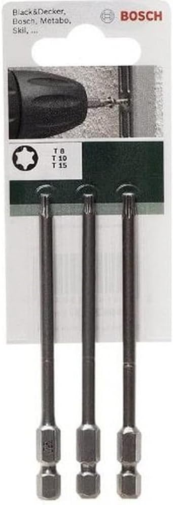 Bosch 2609255971 89Mm Torx Screwdriver Bit Set, 3 Pieces, Standard Quality