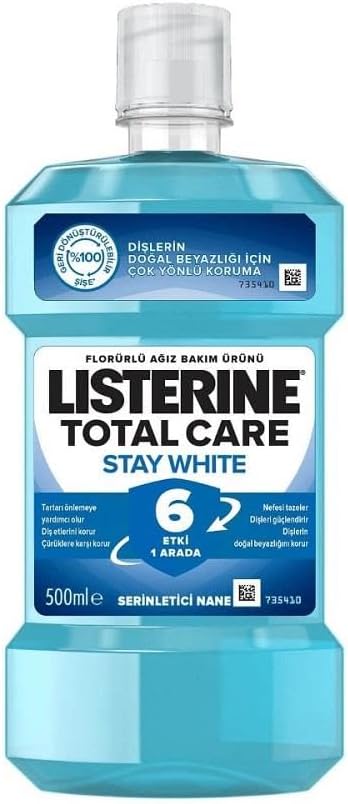 Listerine Total Care Stay White Mouthwash 500Ml