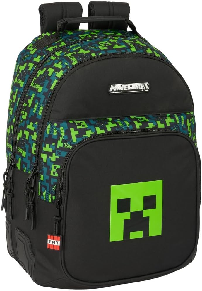 Safta Minecraft Tnt Children's School Backpack, Multicoloured, 32 X 15 X 42 Cm, Casual Model M