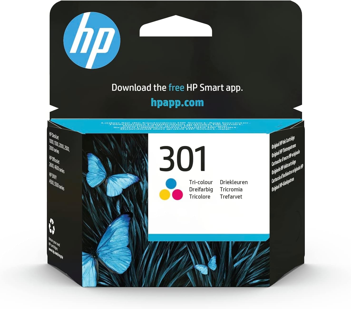 Hp Ch562Ee 301 Original Tri-Color Ink Cartridge