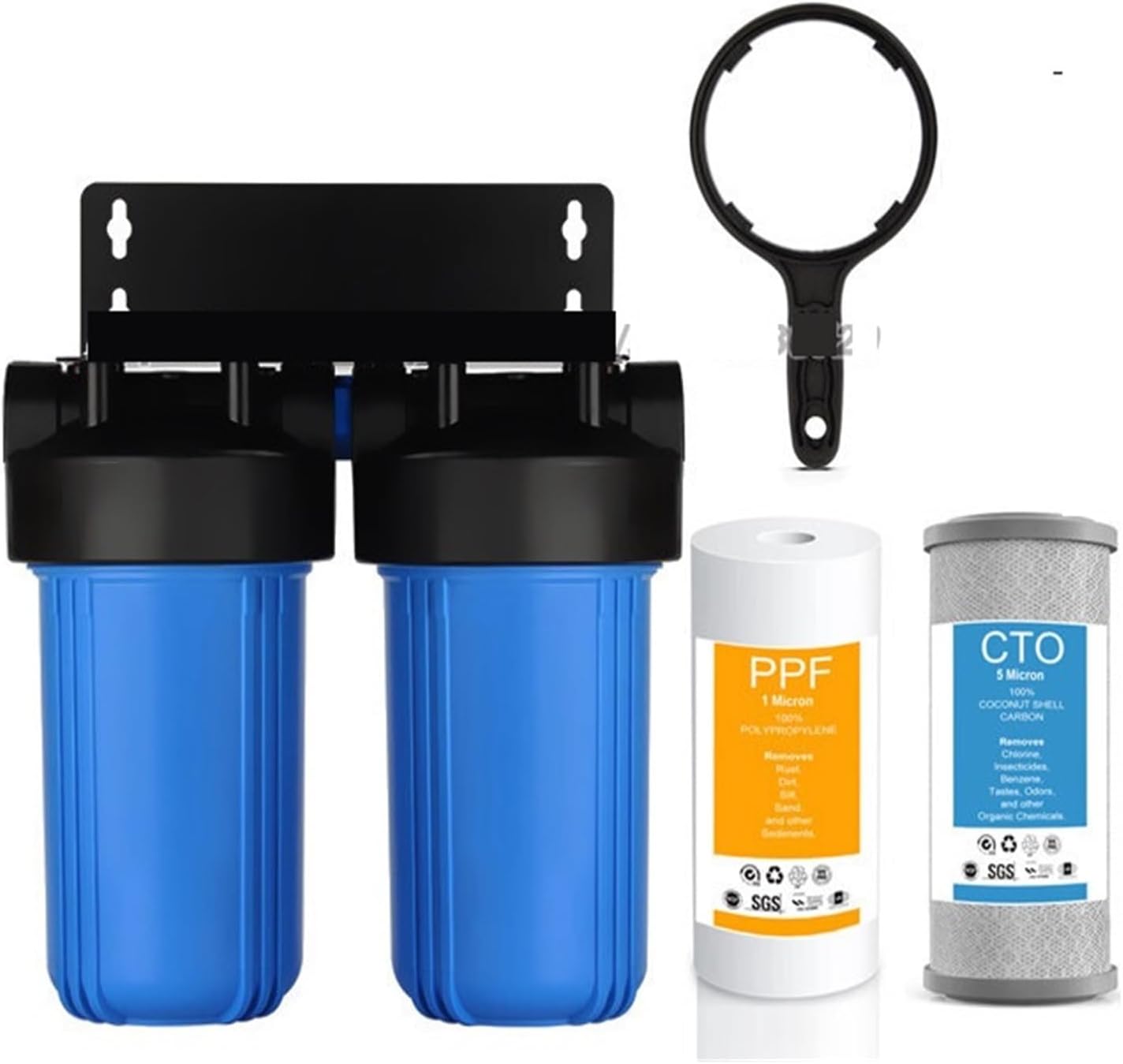 Ngbff 2-Stage Whole House Water Filtration System With Sediment Cto Filter