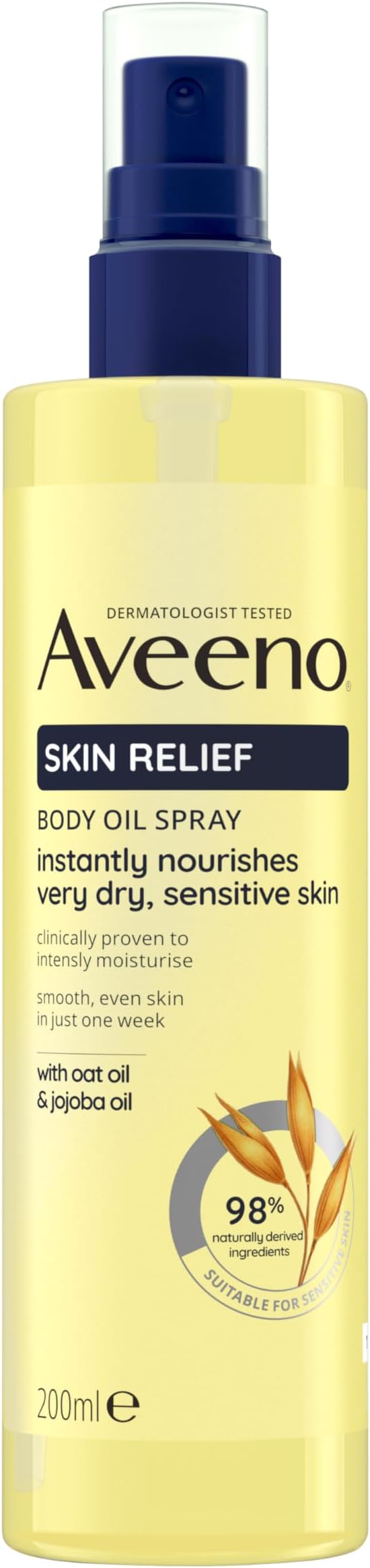 Aveeno Daily Moisturising Body Cleansing Oil 200Ml - Hypoallergenic Body Oil Spray For Dry Sensitive Skin