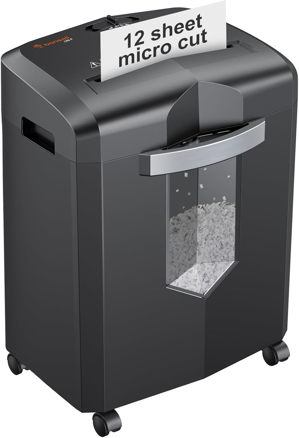 Bonsaii C266-B 12-Sheet Micro Cut Paper Shredder For Home Office Use