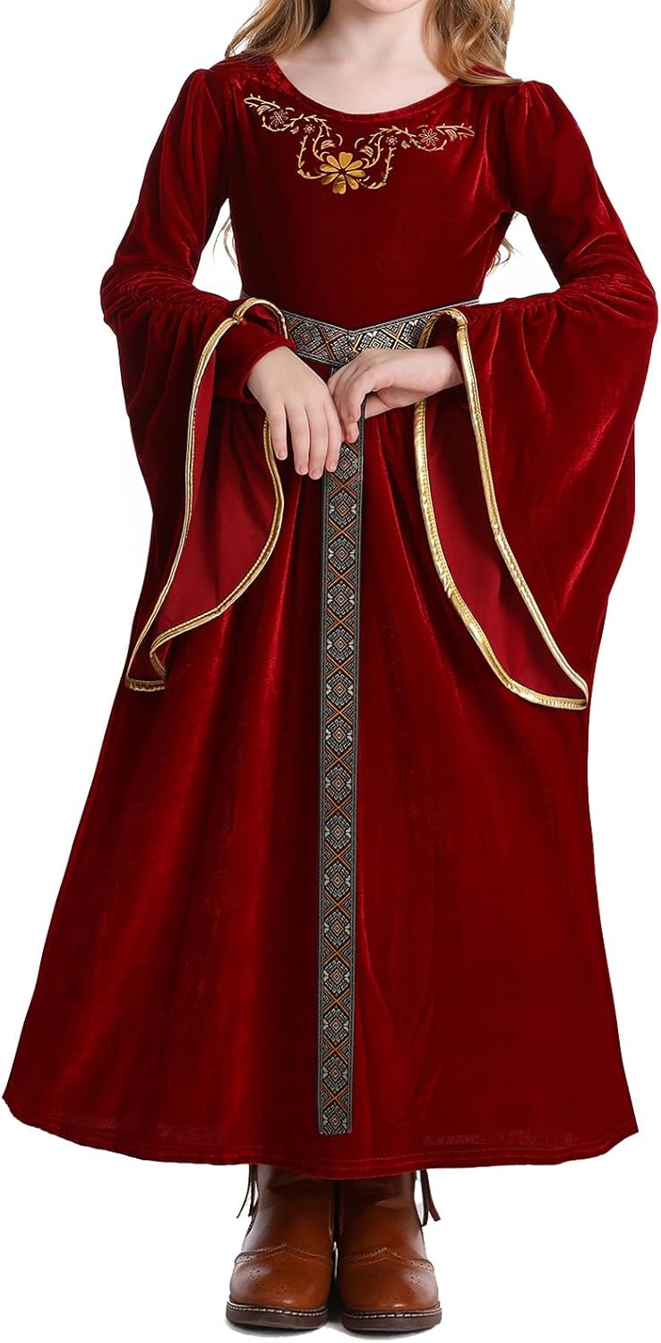 Ibakom Girls Medieval Renaissance Princess Dress Cosplay Costume