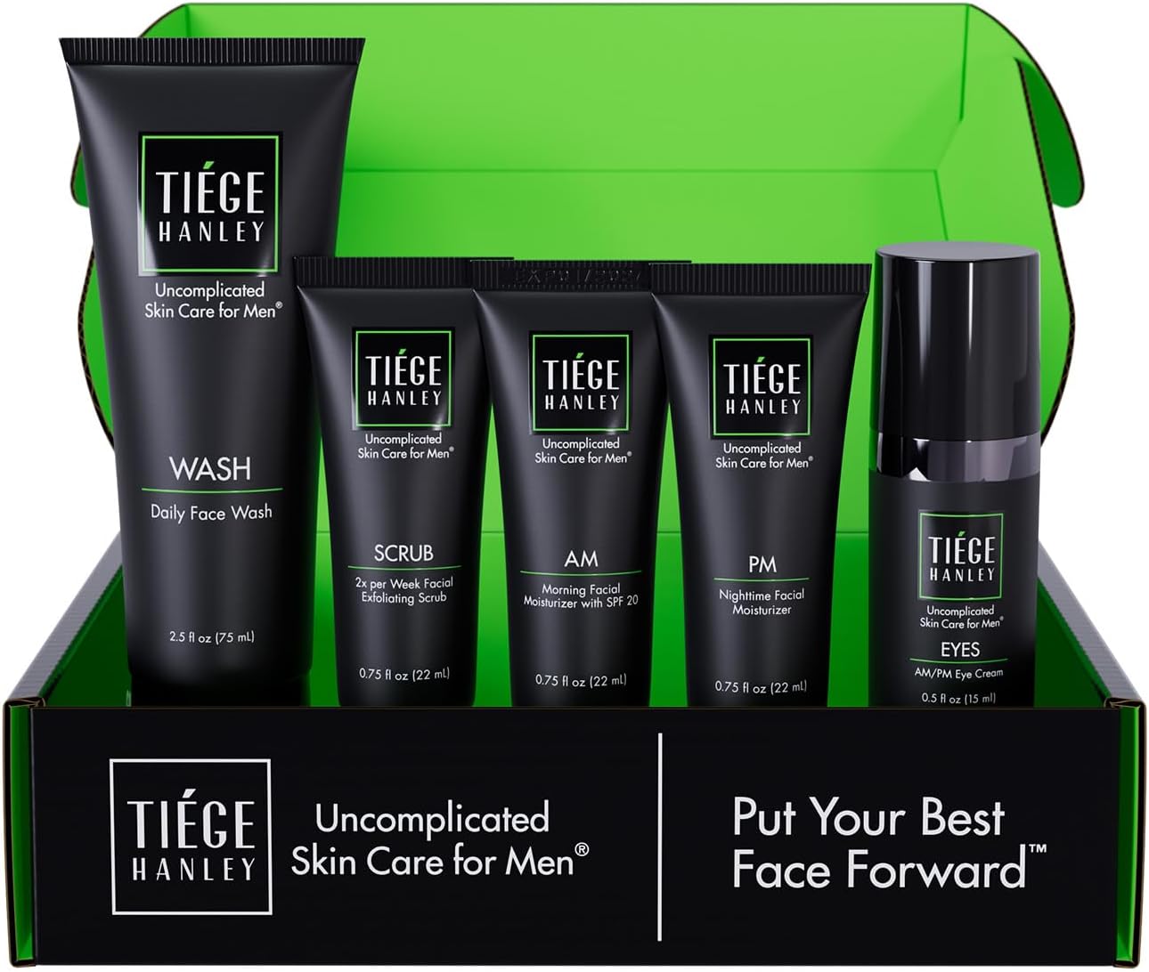 Tiege Hanley Advanced Skin Care Routine For Men - Level 2 System With Eye Cream & Moisturizers
