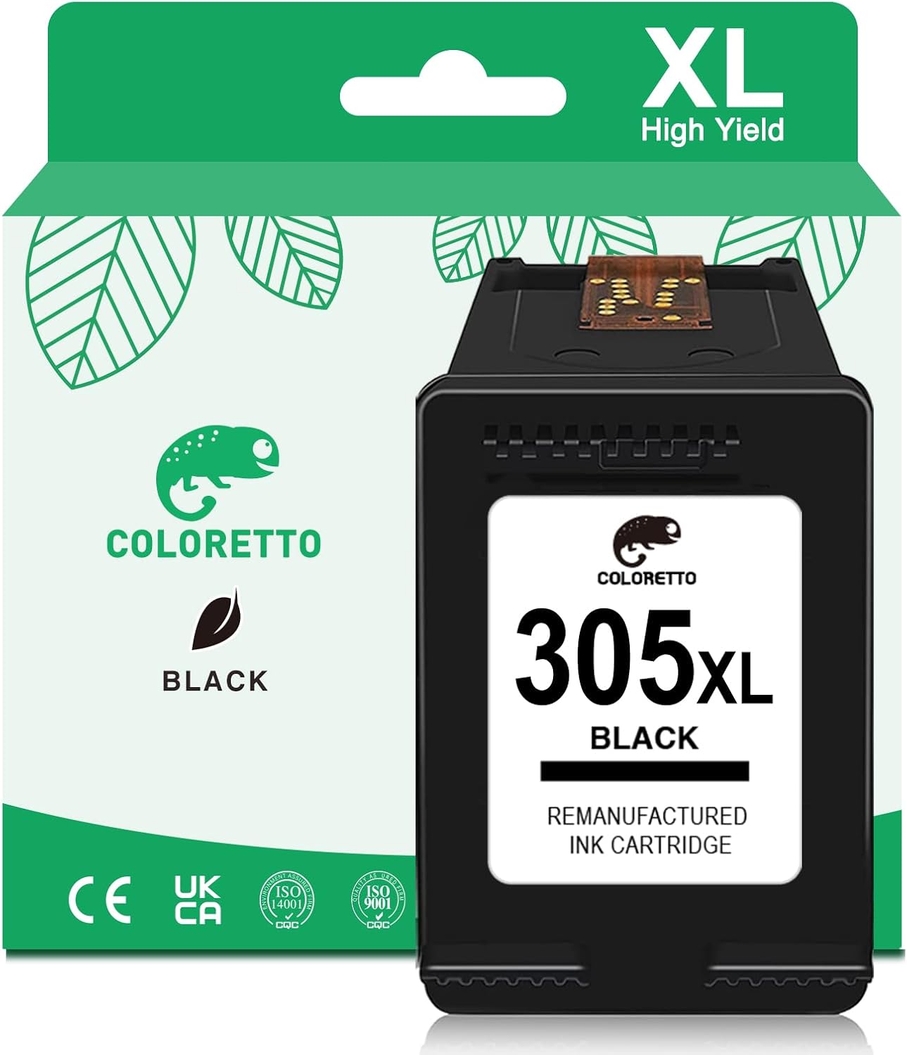 Coloretto 305Xl Black Ink Cartridge Replacement For Hp 305 Xl Deskjet & Envy Printers