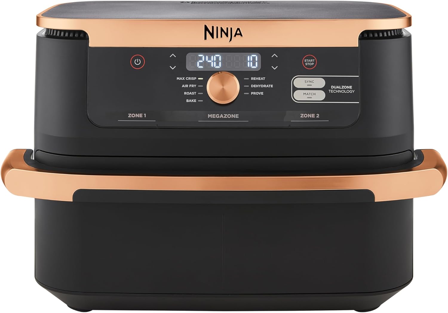Ninja Foodi Flexdrawer Air Fryer Af500Ukcp - 7-In-1 Dual Zone Air Fryer With Removable Divider And Large 10.4L Capacity