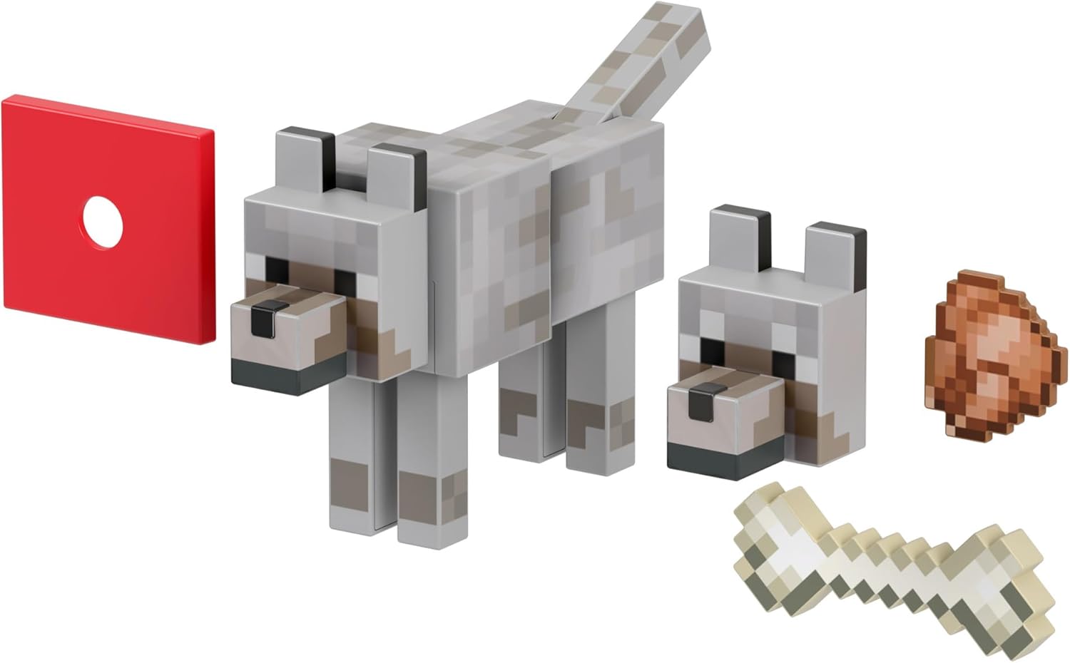 Minecraft Diamond Wolf Action Figure Hln41 By Mattel, 5.5-Inch Scale Collectible Toy