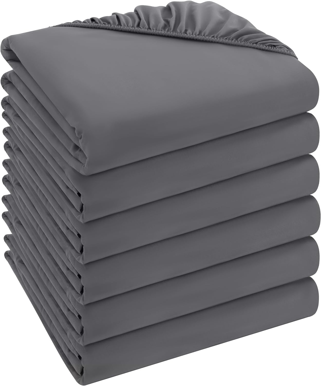 Utopia Bedding Fitted Sheet - Deep Pocket, Grey, Double Size, Soft Brushed Microfibre Fabric