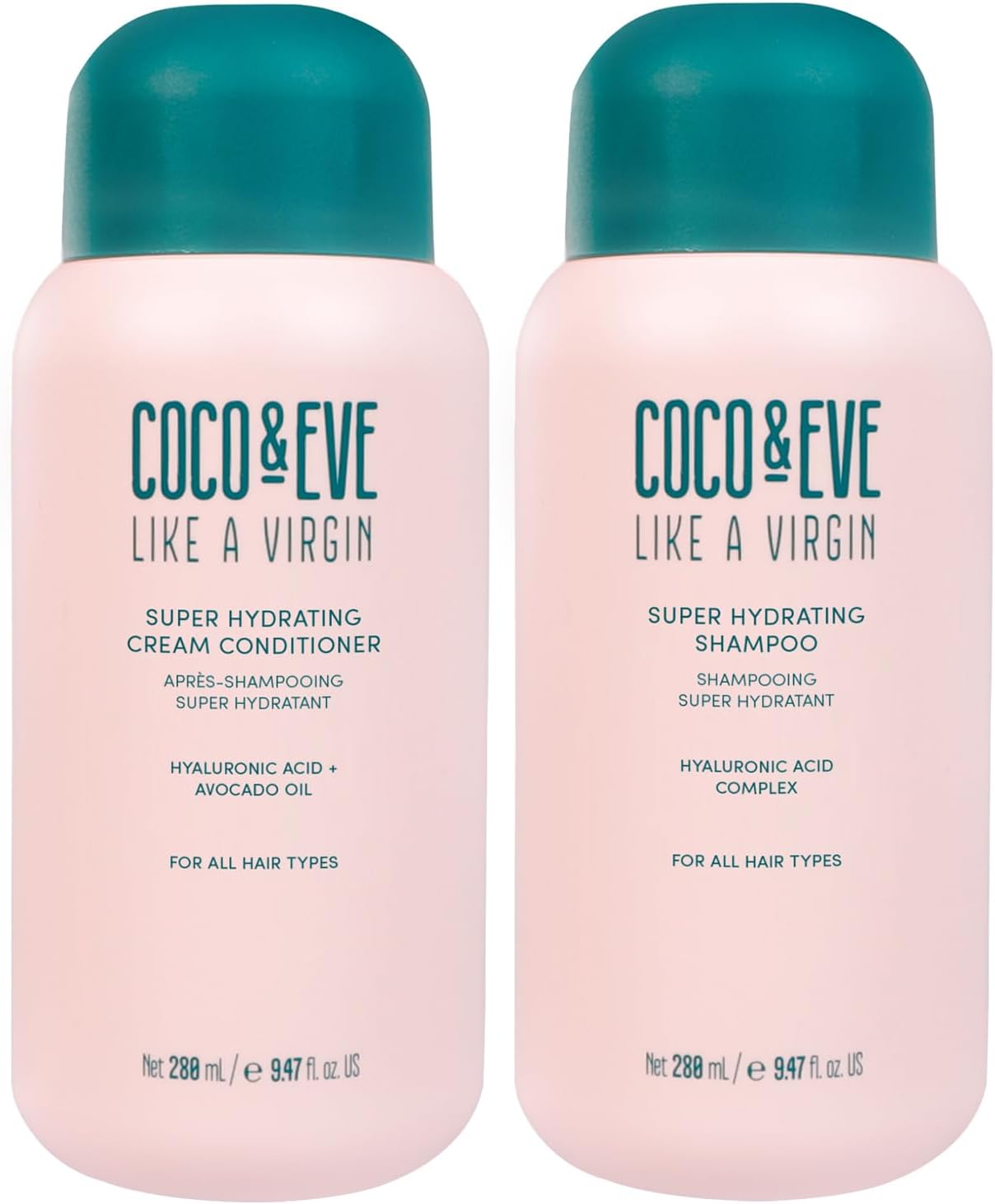 Coco & Eve Like A Virgin Shampoo & Conditioner Bundle Kit - Natural Hair Care With Argan Oil, Coconut And Avocado Oil For Dry, Damaged Hair