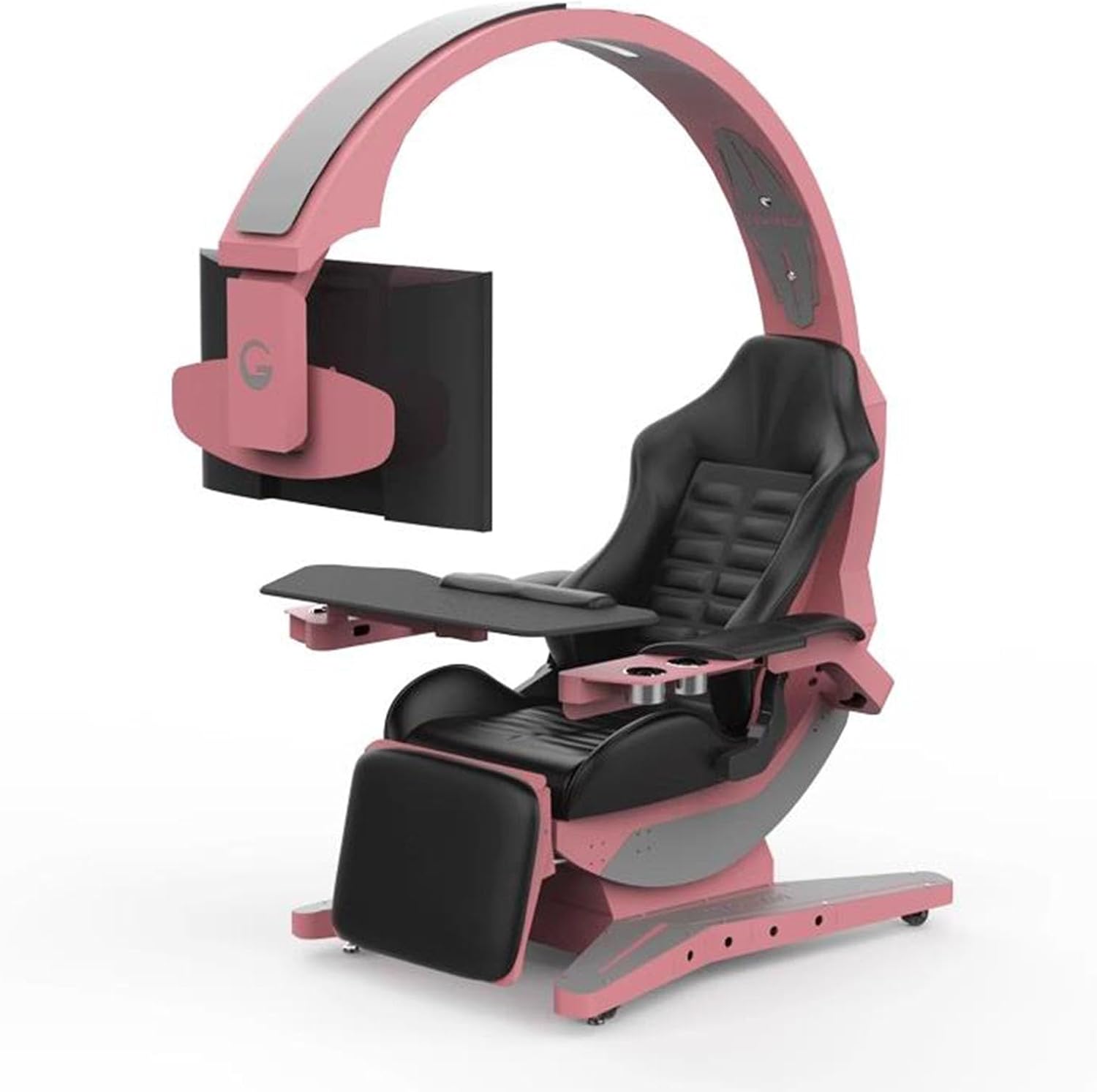 Bddcywy Adjustable High Comfort Gaming Chair De3I0I4N0Kln82Y1Sg Pink + Gray