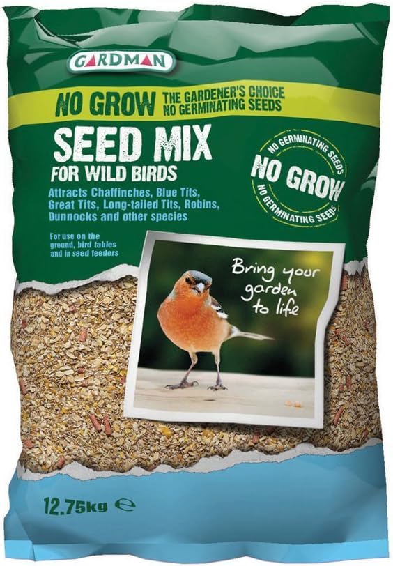 Gardman A05618 No Grow Seed Mix For Wild Birds - 12.75Kg