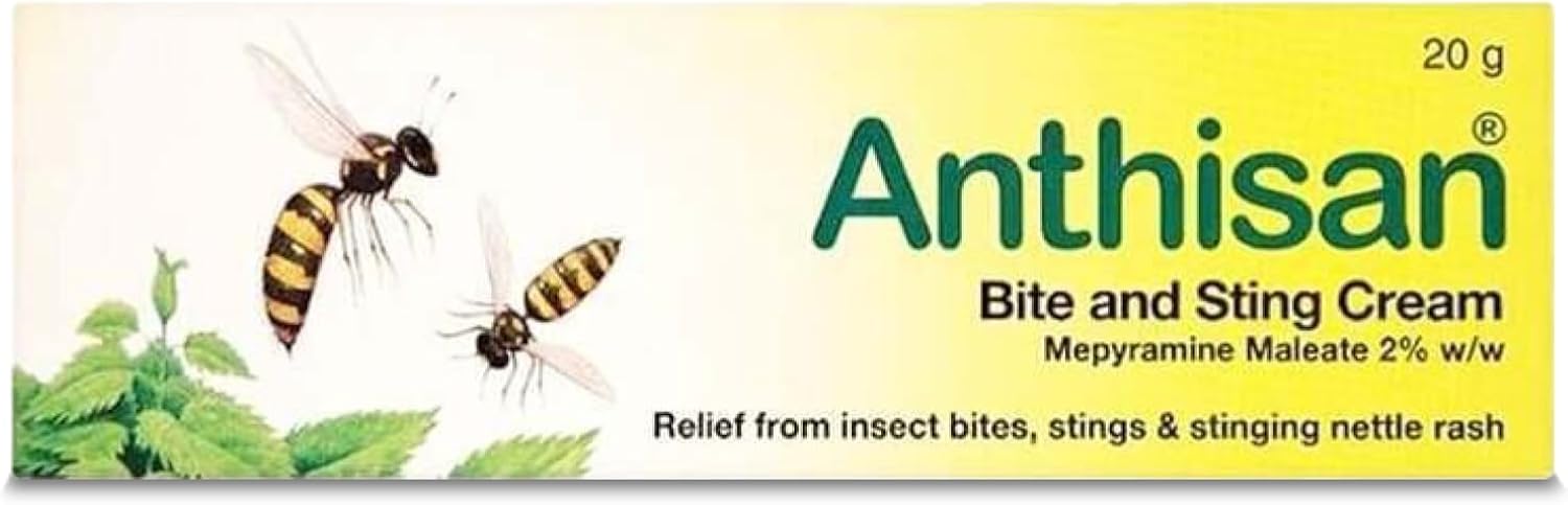 Anthisan Bite & Sting Cream 20G - Fast Relief From Insect Bites, Stings & Nettle Rash