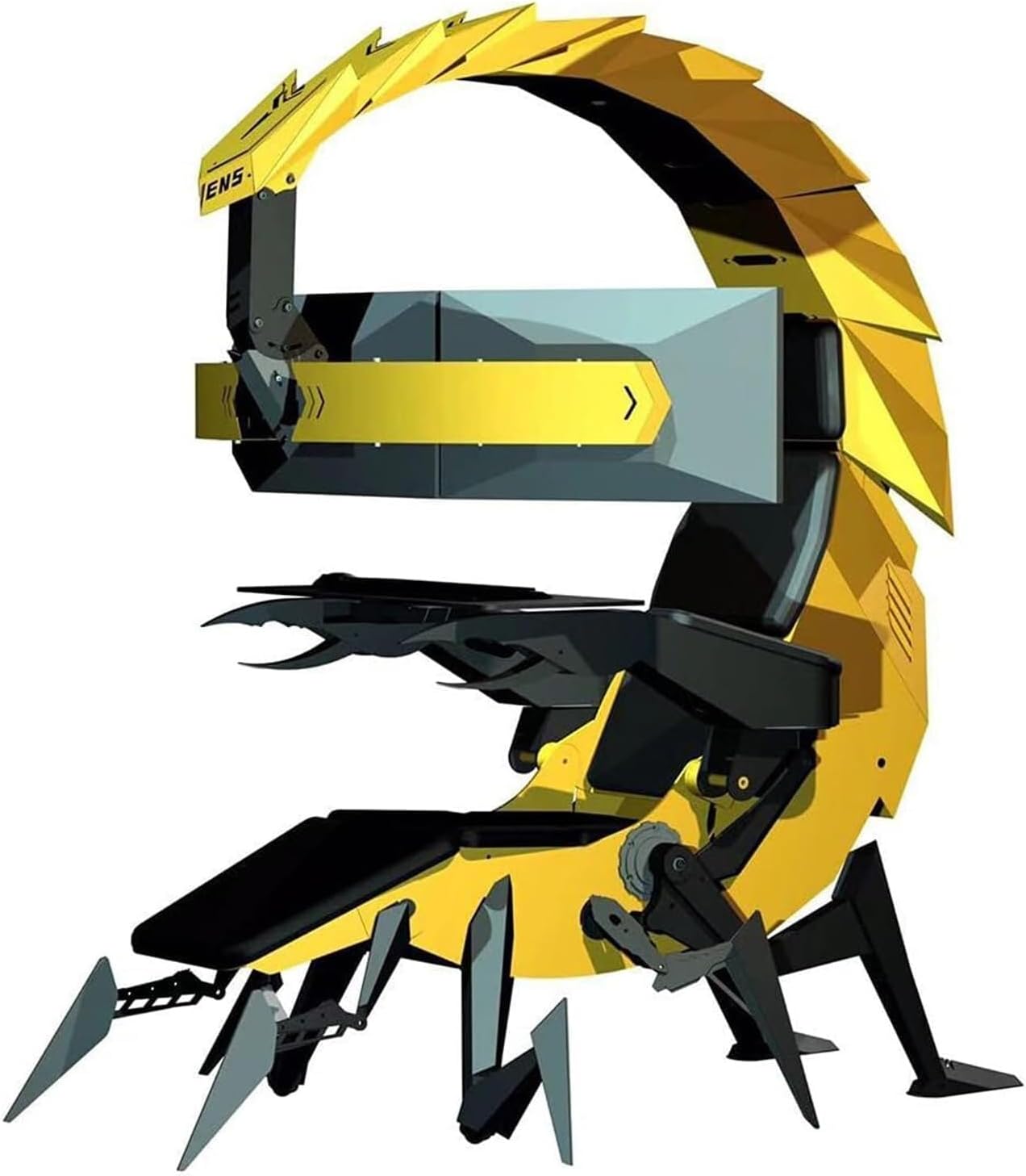 Generic Gvthqtfva-Yellow Ergonomic Gaming Chair With Electric Adjustment And Lumbar Support