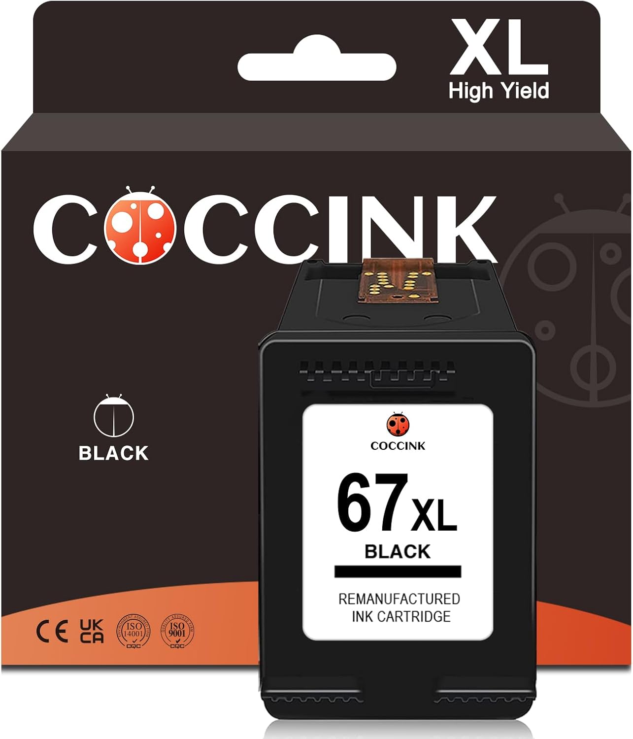Coccink Remanufactured Hp 67 Xl Black Ink Cartridge Compatible With Deskjet & Envy Series Printers