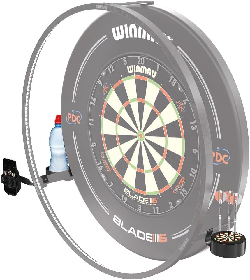 Winmau Plasma Accessory Set - Phone Holder, Drink Holder & Dart Dock For Darts Players