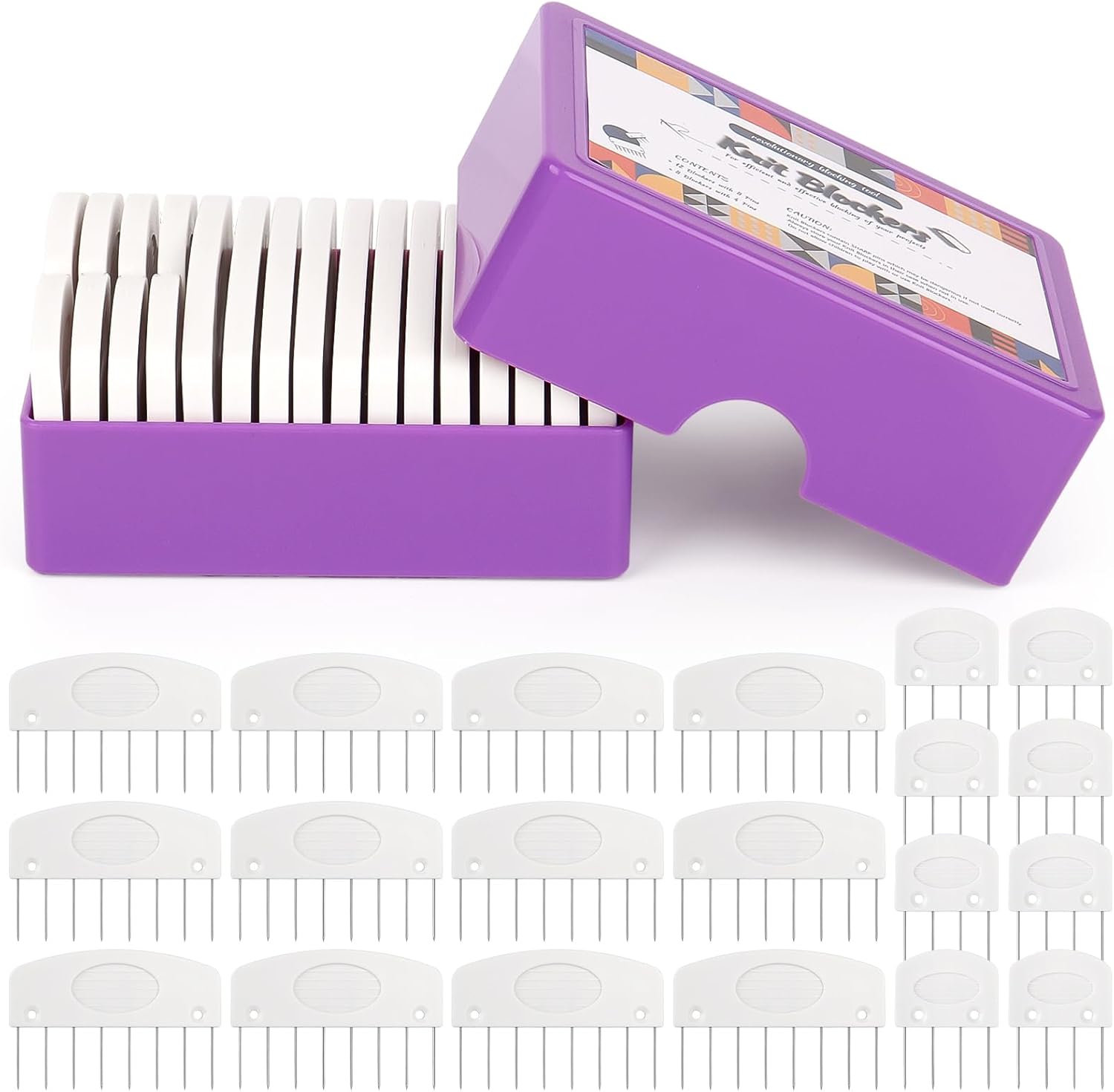 Aeelike Blocking Pins Set, Stainless Steel Knitting & Crochet Blocking Combs, Model Likegzy000334