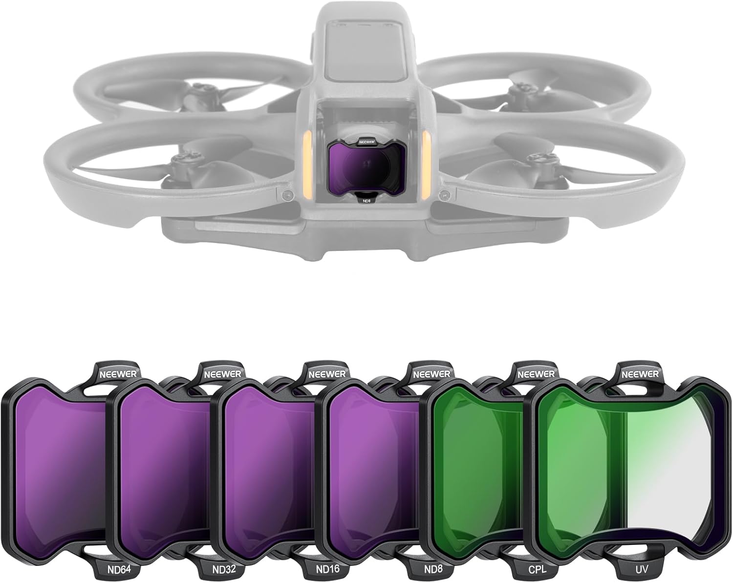 Neewer Snap On Nd&Uv&Cpl Filter Set For Dji Avata 2 Drone Lens Accessories