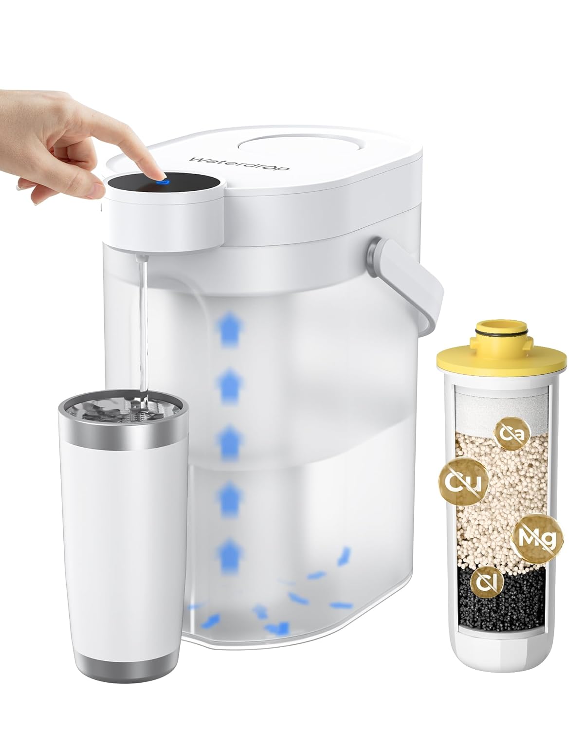 Waterdrop Wd-Ed11W Rechargeable Water Filter Dispenser 3.5L