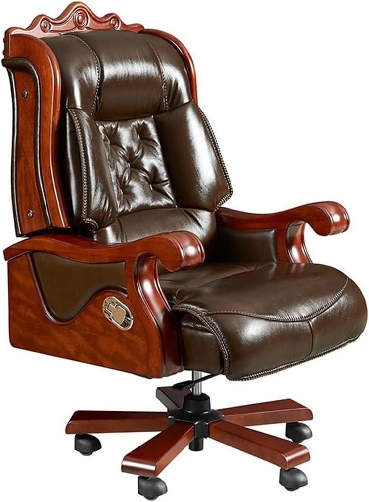 Klajhhsssssssss Executive Office Chair Ergonomic Computer Gaming Chair With Cowhide Seat