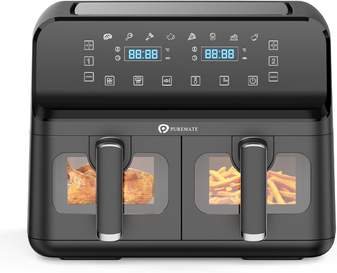 Puremate Pm924 9L Dual Air Fryer With Digital Display