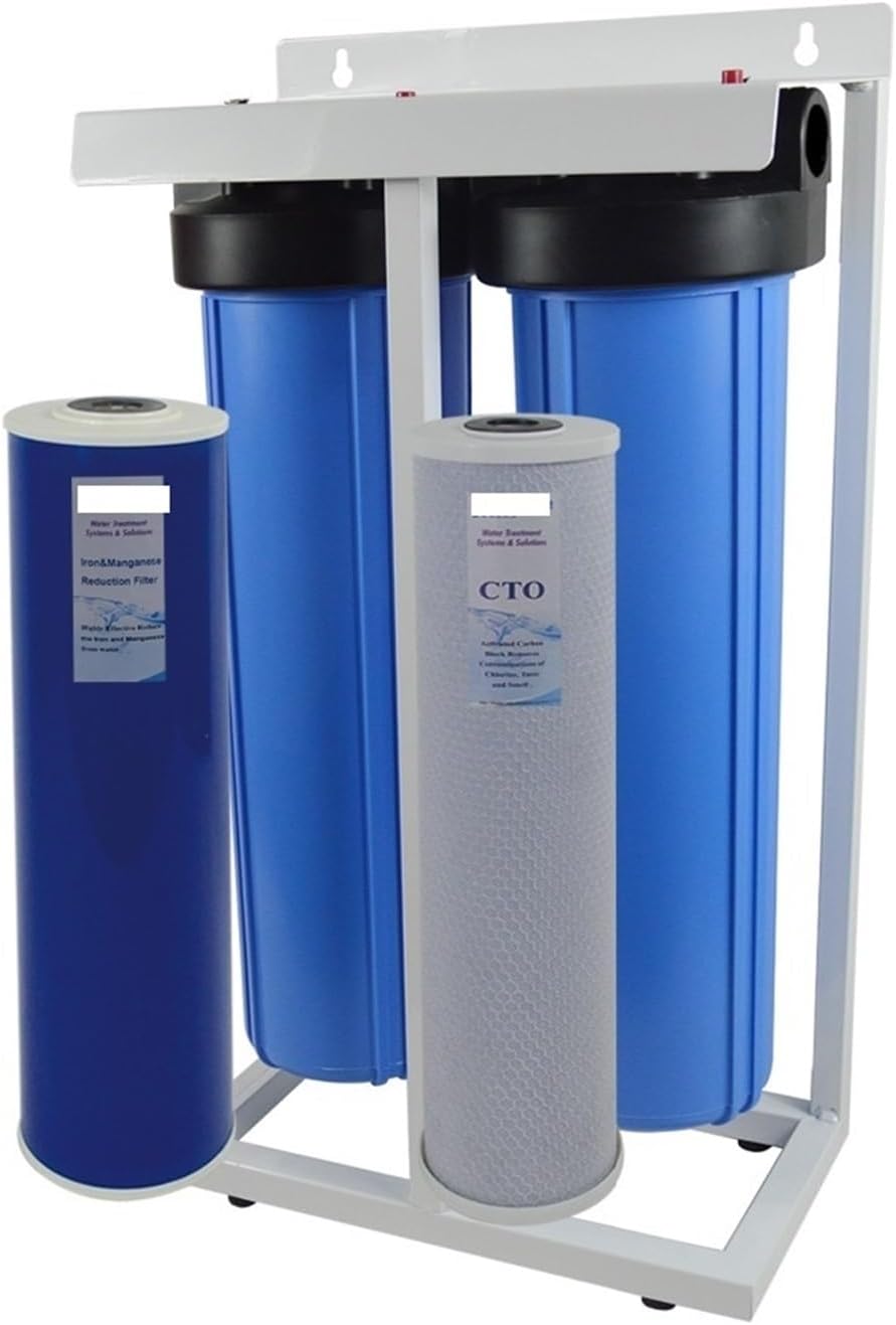 Ngbff 2-Stage Vertical Whole House Water Filtration System Wf-205Bb With 20