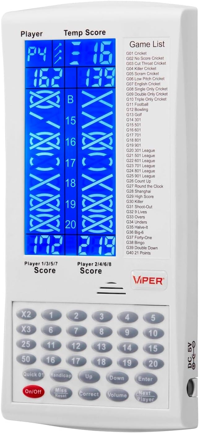 Viper Proscore Digital Dart Scorer Electronic Dartboard Scoreboard