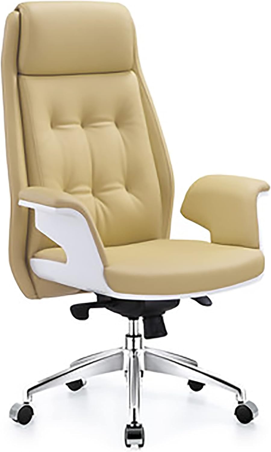 Edjfbdehvdchvdeibjfg Office Chair - Model Vv3/Q8780 Beige Ergonomic Computer Chair With Lumbar Support