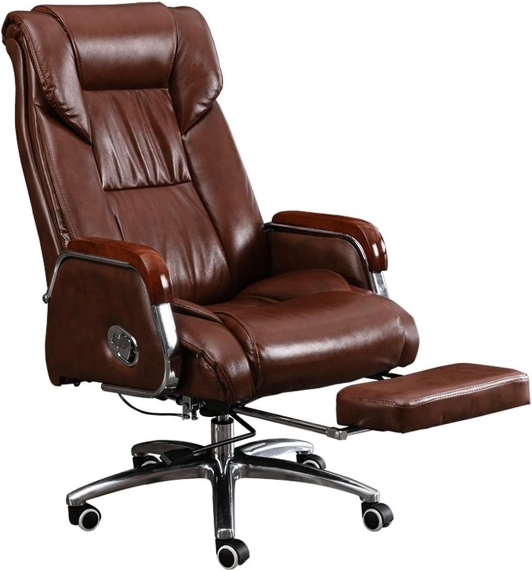 Klajhhsssssssss Office Chair Computer Gaming Chair With Footrest Brown
