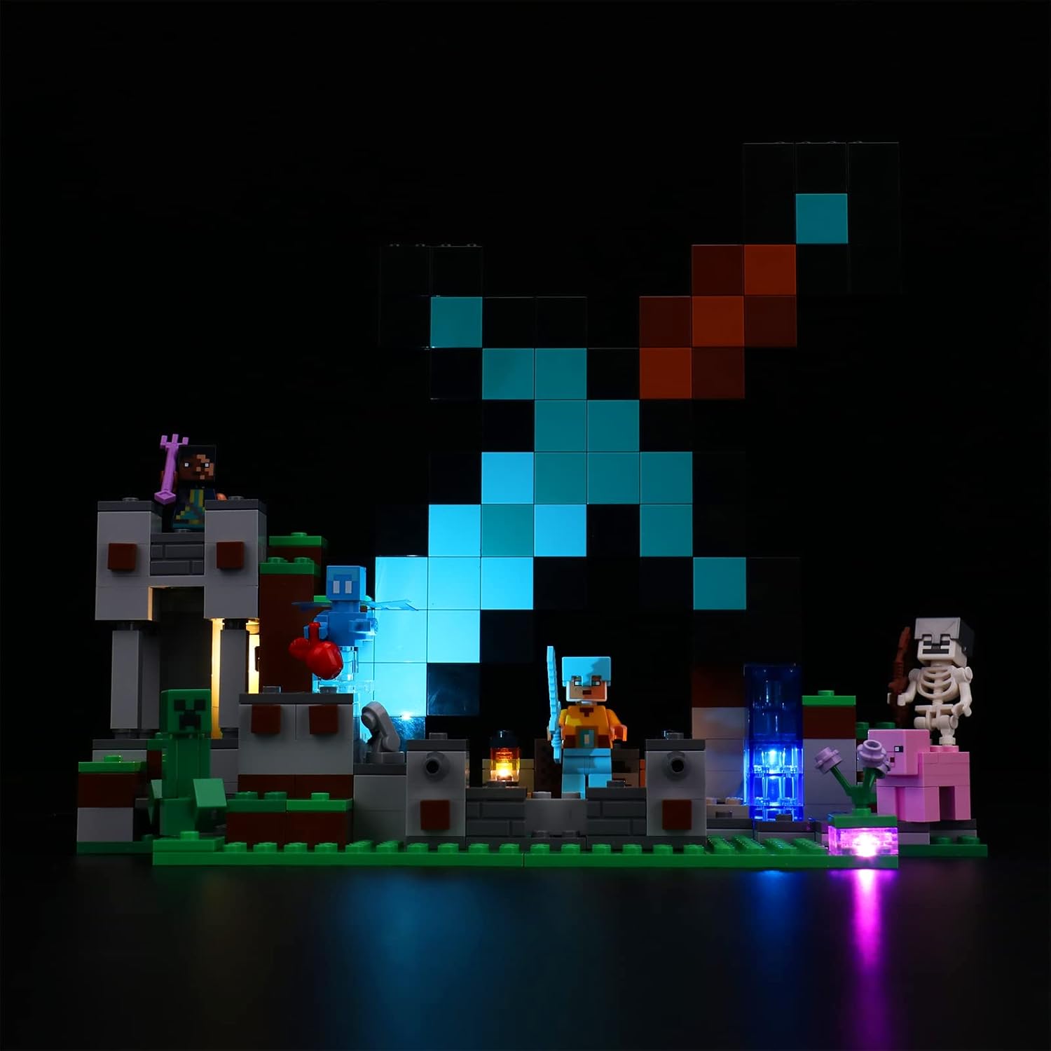 Vonado Led Light Kit For Lego Minecraft The Sword Outpost 21244
